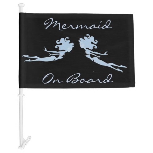 Swimming mermaid onboard Thunder_Cove  Car Flag