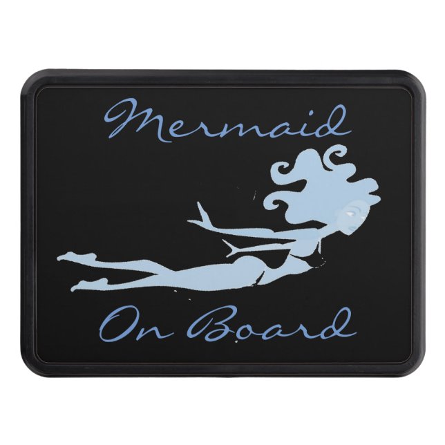 Swimming mermaid onboard Thunder_Cove Hitch Cover (Front)
