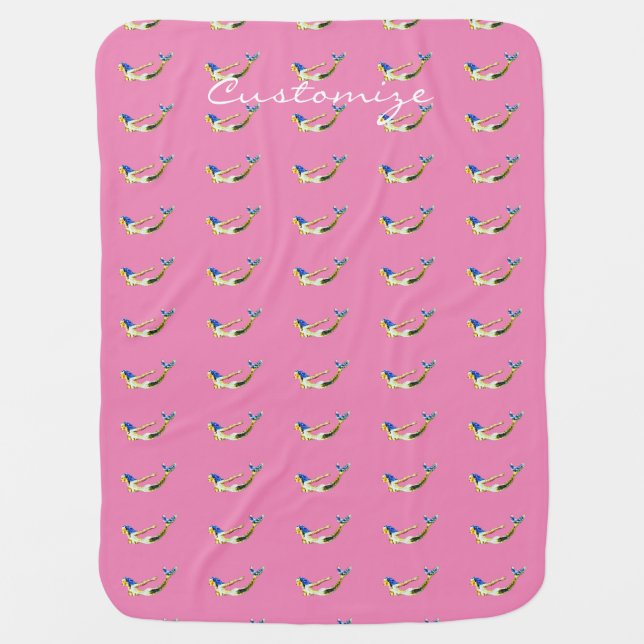 Swimming Mermaid Thunder_Cove Baby Blanket (Front)