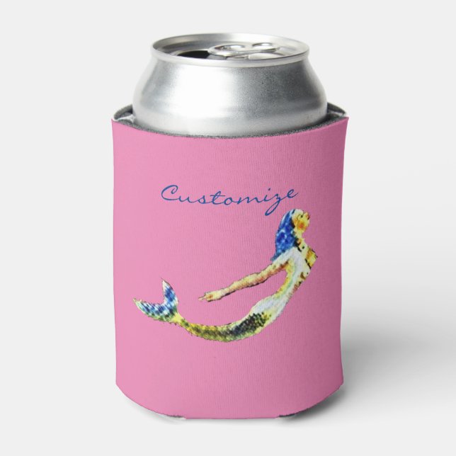 Swimming Mermaid Thunder_Cove Can Cooler (Can Front)