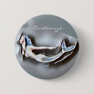 Swimming Mermaid Thunder_Cove Grey Button
