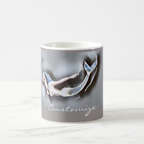 Swimming Mermaid Thunder_Cove Grey Coffee Mug