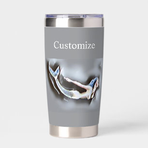 Swimming Mermaid Thunder_Cove Grey Insulated Tumbler