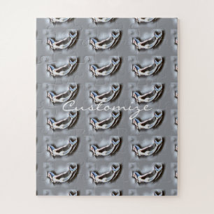 Swimming Mermaid Thunder_Cove Grey Jigsaw Puzzle