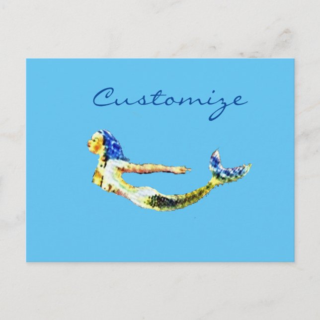 Swimming Mermaid Thunder_Cove Postcard (Front)