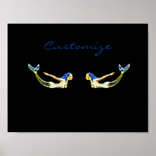 Swimming Mermaid Thunder_Cove Poster