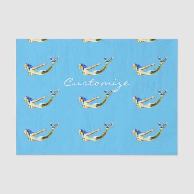 Swimming Mermaid Thunder_Cove Tissue Paper (Front)