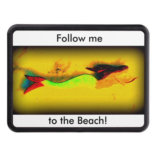swimming mermaid trailer hitch cover (Front)