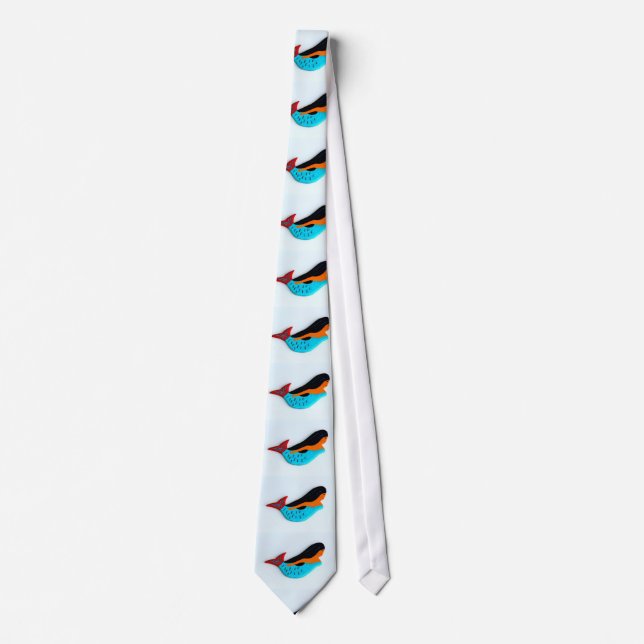 swimming mermaid white tie (Front)