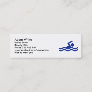 Swimming Mini Business Card