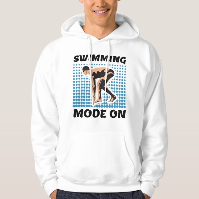 Swimming Mode on - Pool Lover Hoodie (Front)