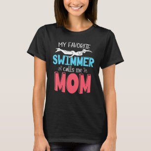 Swimming Mom Aquatic Sport Swim Mothers Day Funny  T-Shirt