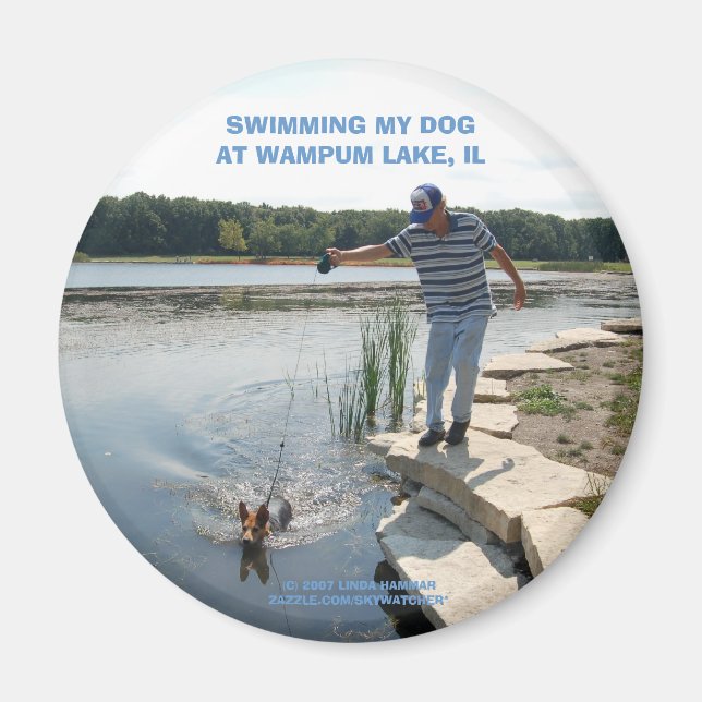 SWIMMING MY DOG MAGNET (Front)