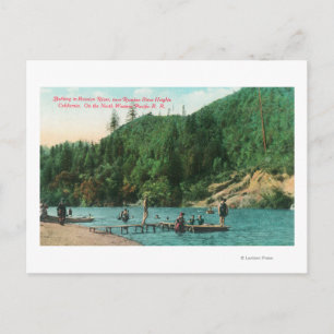 Swimming Near the Dock on the Russian River Postcard