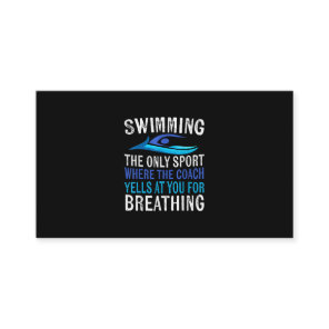 Swimming Only Sport Where  Coach Swimmer Gifts Enclosure Card
