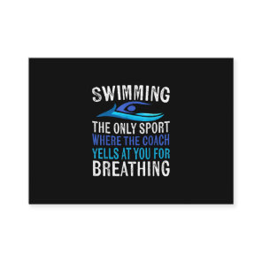 Swimming Only Sport Where  Coach Swimmer Gifts Enclosure Card