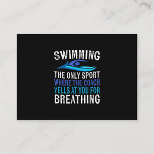 Swimming Only Sport Where Coach Swimmer Gifts Enclosure Card