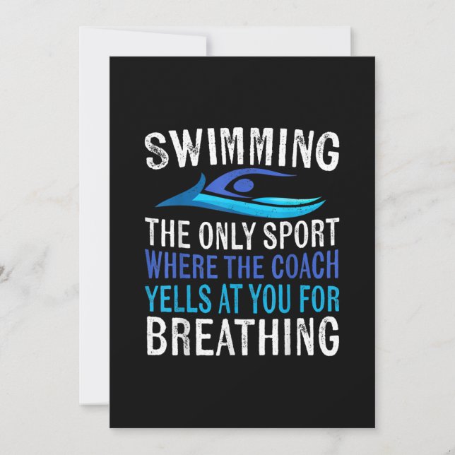 Swimming Only Sport Where  Coach Swimmer Gifts Holiday Card (Front)