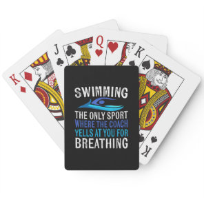 Swimming Only Sport Where Coach Swimmer Gifts Poker Cards