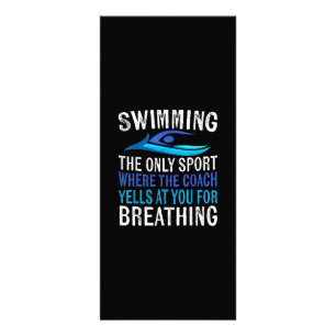 Swimming Only Sport Where Coach Swimmer Gifts Rack Card