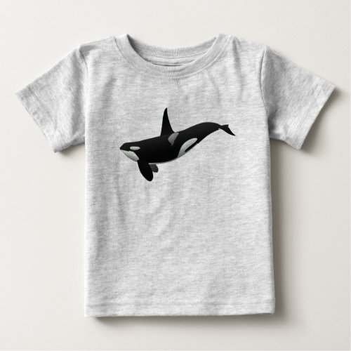 Swimming Orca Baby Tee