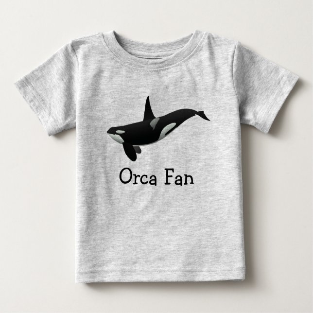 Swimming Orca Baby Tee (Front)