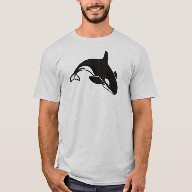 Swimming Orca Killer Whale T-Shirt (Front)