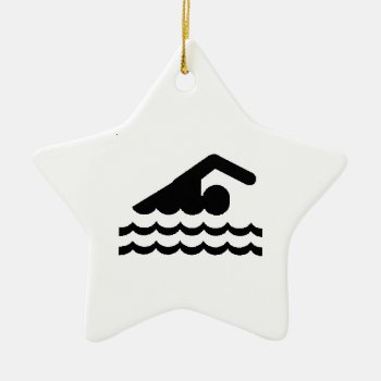Swimming Ornament by mythander889 at Zazzle