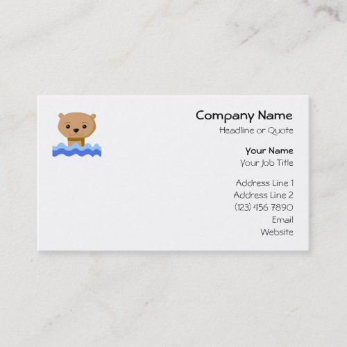 Swimming Otter. Business Cards