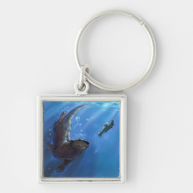 Swimming otter keychain (Front)