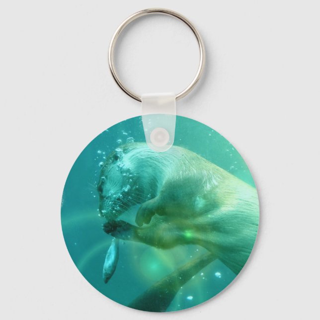 Swimming Otter Keychain (Front)