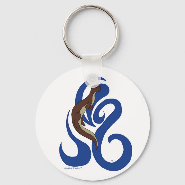 Swimming Otter Keychain (Front)