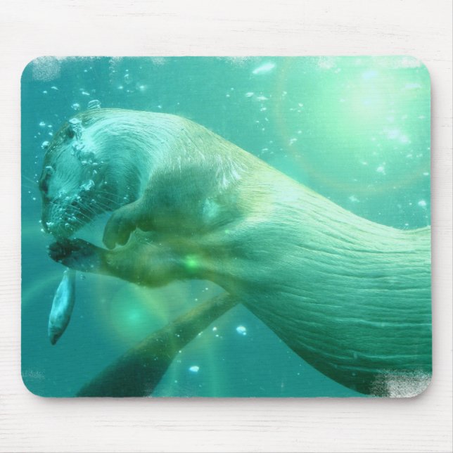 Swimming Otter Mouse Pad (Front)