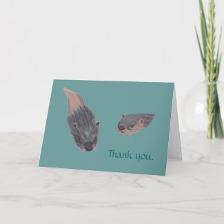 Swimming Otters Thank you Cards