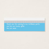 Swimming party loot bag thank you tag (Back)