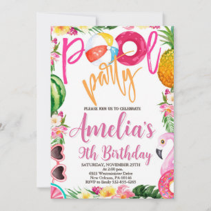 Swimming Party, Pool Party Birthday, Any Age Invitation