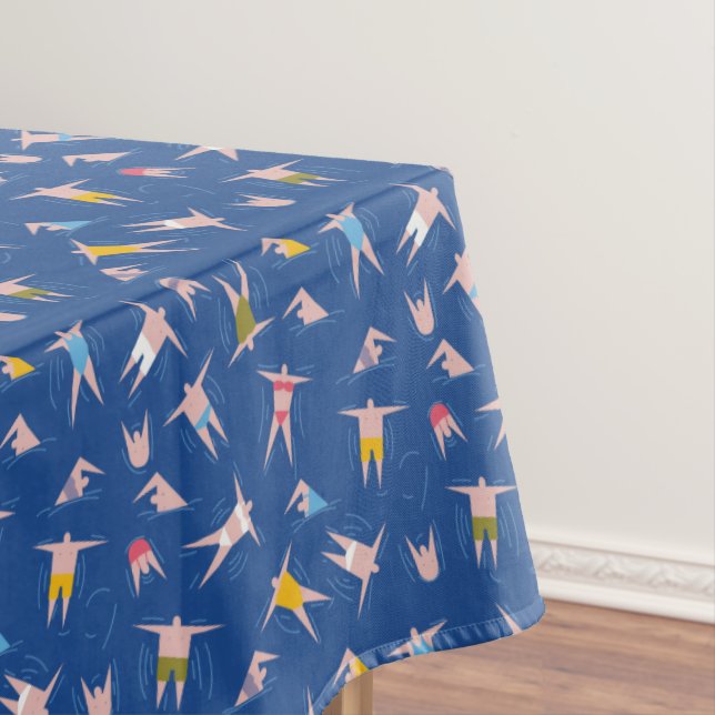 Swimming People Pattern Tablecloth (In Situ)