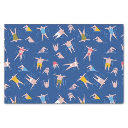 Swimming People Pattern Tissue Paper