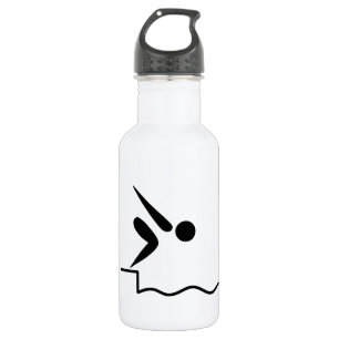 Swimming Pictogram Stainless Steel Water Bottle