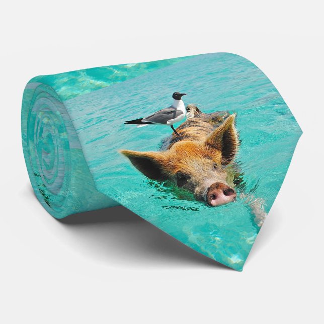 Swimming Pig with a Passenger Tie (Rolled)