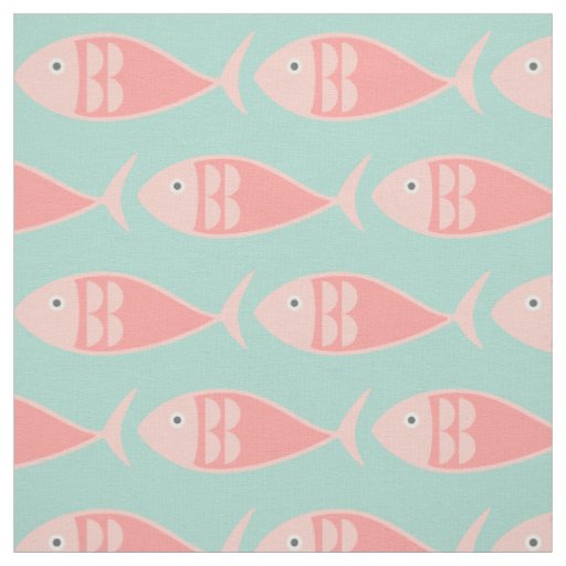 Swimming Pink Fish Fabric