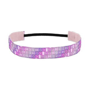 Swimming pink lettering pattern sport athletic headband
