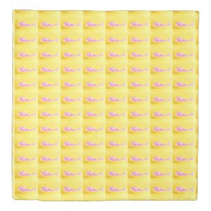 Swimming pink mermaids duvet cover