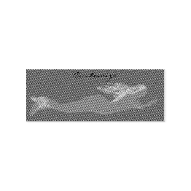 swimming pointing mermaid rubber stamp (Imprint)