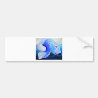 Swimming Polar Bear Bumper Sticker