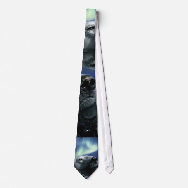 SWIMMING POLAR BEAR NECK TIE (Front)