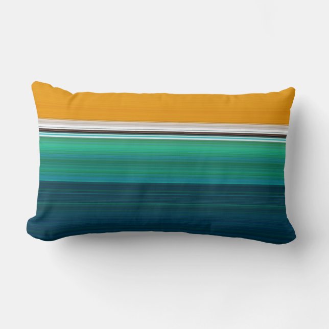 Swimming Pool Abstract Lumbar Pillow (Front)