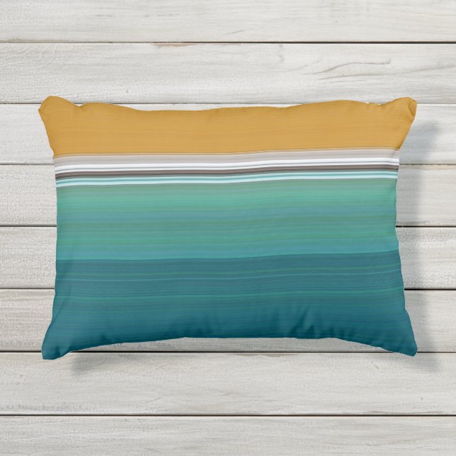Swimming Pool Abstract Outdoor Pillow (Front)