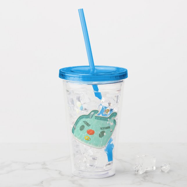 Swimming Pool Acrylic Tumbler (Front Ice)