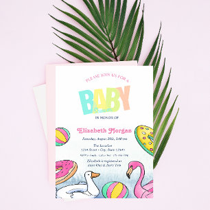 Swimming Pool Baby Shower Invitation